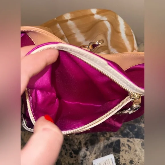 Henri Bendel Tie-Dye Lambskin Hobo Bag with Studs RARE - Picture 12 of 12